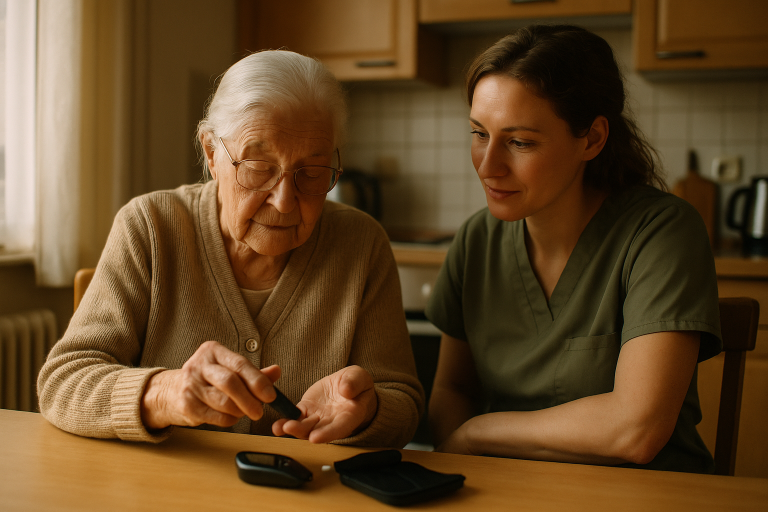 Diabetes im Alter: Pflege, Blutzucker und Folgeerkrankungen